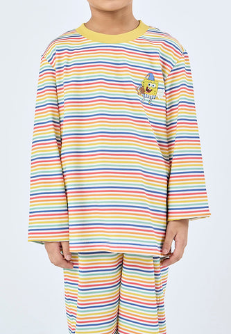 Mossimo Kids White Spongebob Stripes Loungwear Set