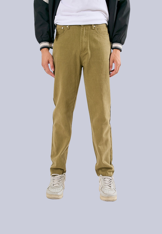 Mossimo Nicolai Fatigue Green  Relaxed Five Pocket Jeans