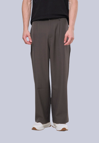 Mossimo Riven Dark Gray Straight Fit Pleated Trousers