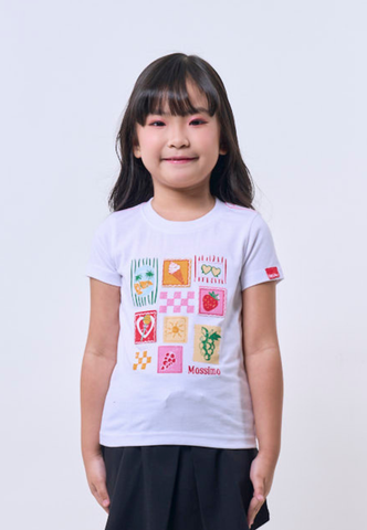 Mossimo Kids Girls' White Fruit Patch Graphic Tshirt