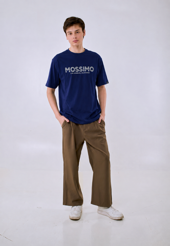 Mossimo Men's Blue Modern Fit Logo Print Tee