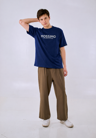 Mossimo Men's Blue Modern Fit Logo Print Tee