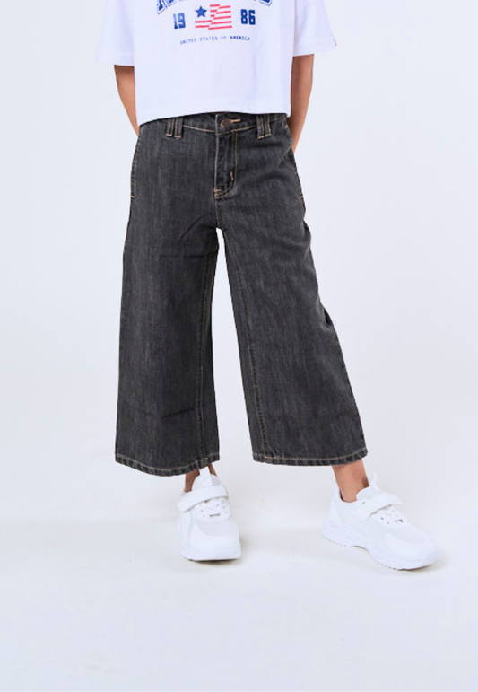 Mossimo Kids Alea Light Gray Wide Leg Jeans