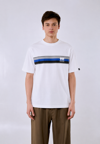 Mossimo Men's White Classic Fit Tee with Logo Print