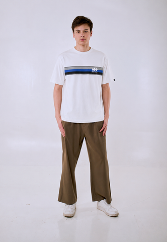 Mossimo Men's White Classic Fit Tee with Logo Print