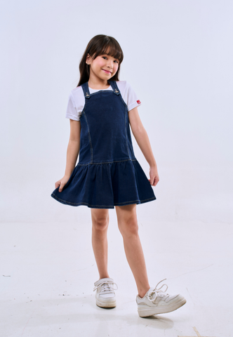 Mossimo Kids Girls Blue Denim Jumper Dress (not included inner)