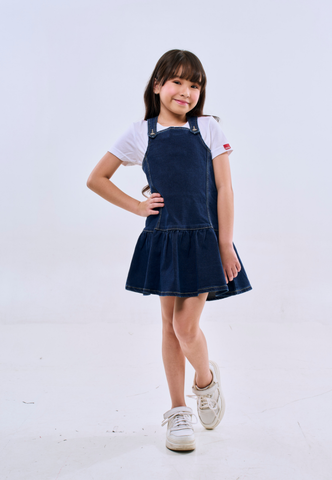 Mossimo Kids Girls Blue Denim Jumper Dress (not included inner)