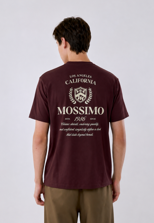 Mossimo Men's Brown Basic Logo Comfort Fit Tee