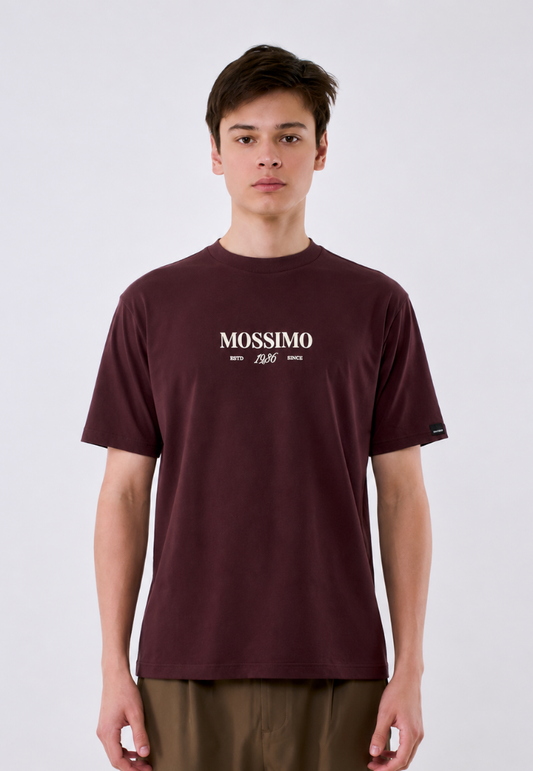 Mossimo Men's Brown Basic Logo Comfort Fit Tee
