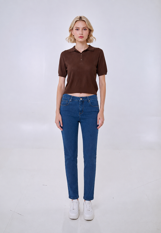 Mossimo Elara Medium Blue Five Pocket Skinny Jeans