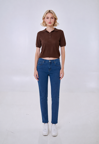 Mossimo Elara Medium Blue Five Pocket Skinny Jeans