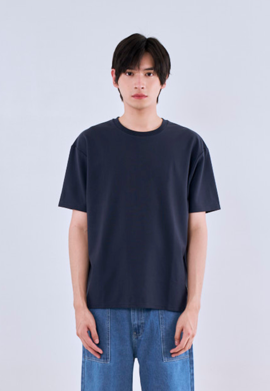 Mossimo Benji Navy Blue  Modern Fit Tee Round Neck For Men
