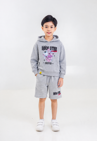 Mossimo Kids Spongebob Gray Hoodie & Shorts Set For Boys