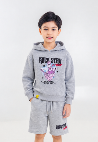 Mossimo Kids Spongebob Gray Hoodie & Shorts Set For Boys