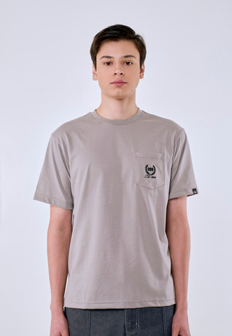 Mossimo Men's Ash Gray Basic Logo Comfort Fit Tee with Pocket