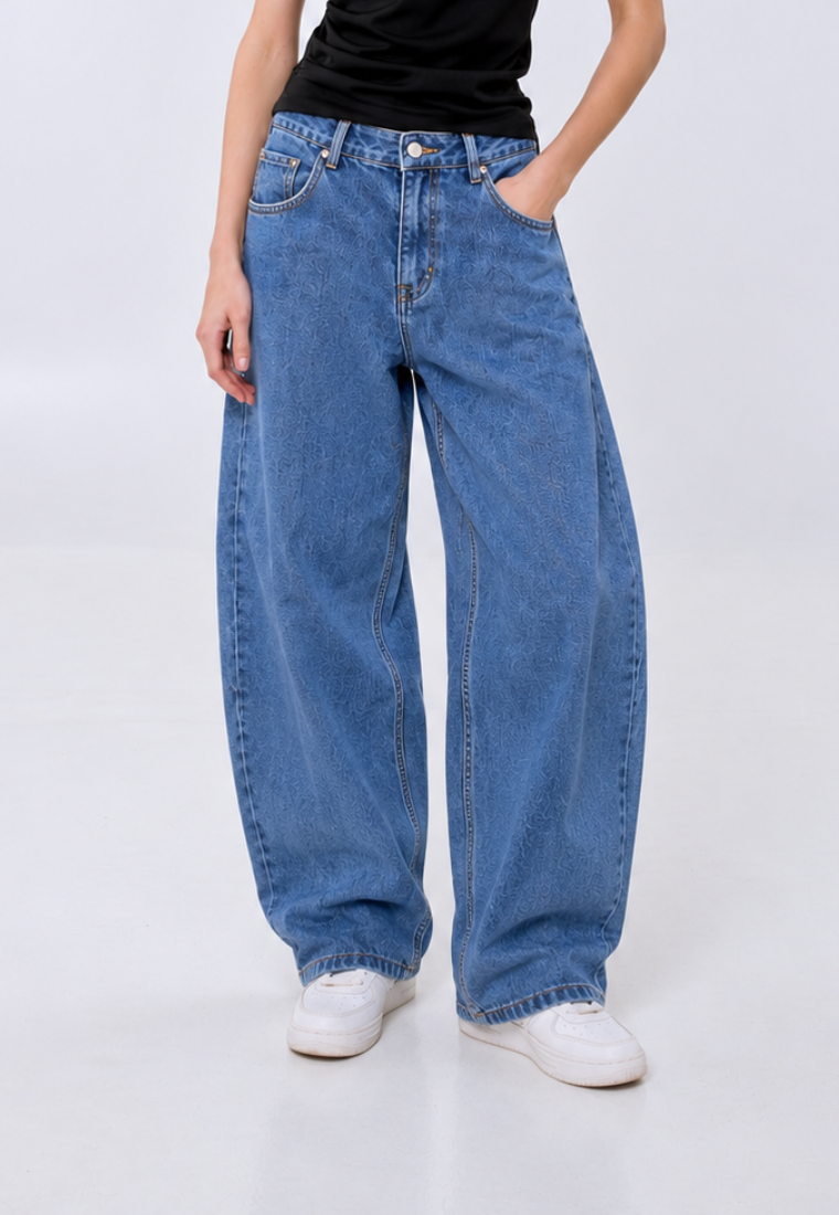 Mossimo Women's Denim Blue Barrel Jeans