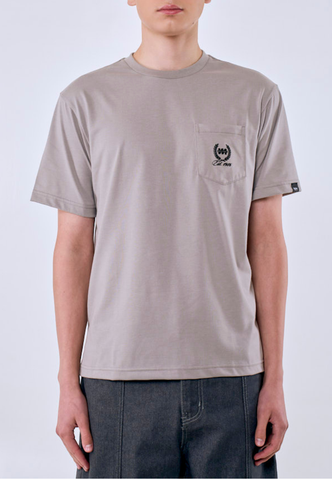 Mossimo Men's Ash Gray Basic Logo Comfort Fit Tee with Pocket