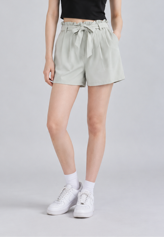 Mossimo Mint Green Wide Leg Shorts with Ribbon Tie