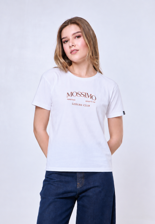 Mossimo Jolie White Classic Fit Tee For Women