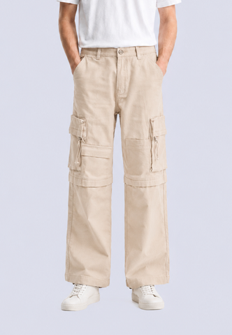Mossimo Franco Beige Cargo Pocket Straight Fit Pants For Men