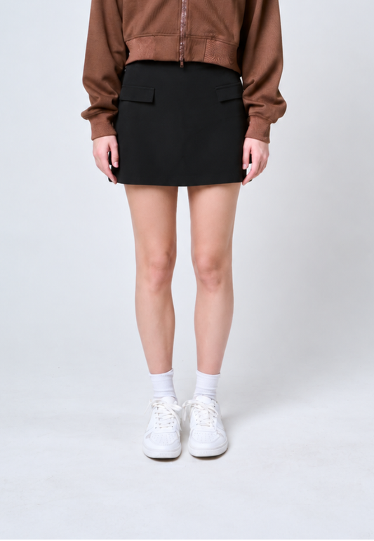 Mossimo Selena Black Mini Skirt w/ Welt Pocket