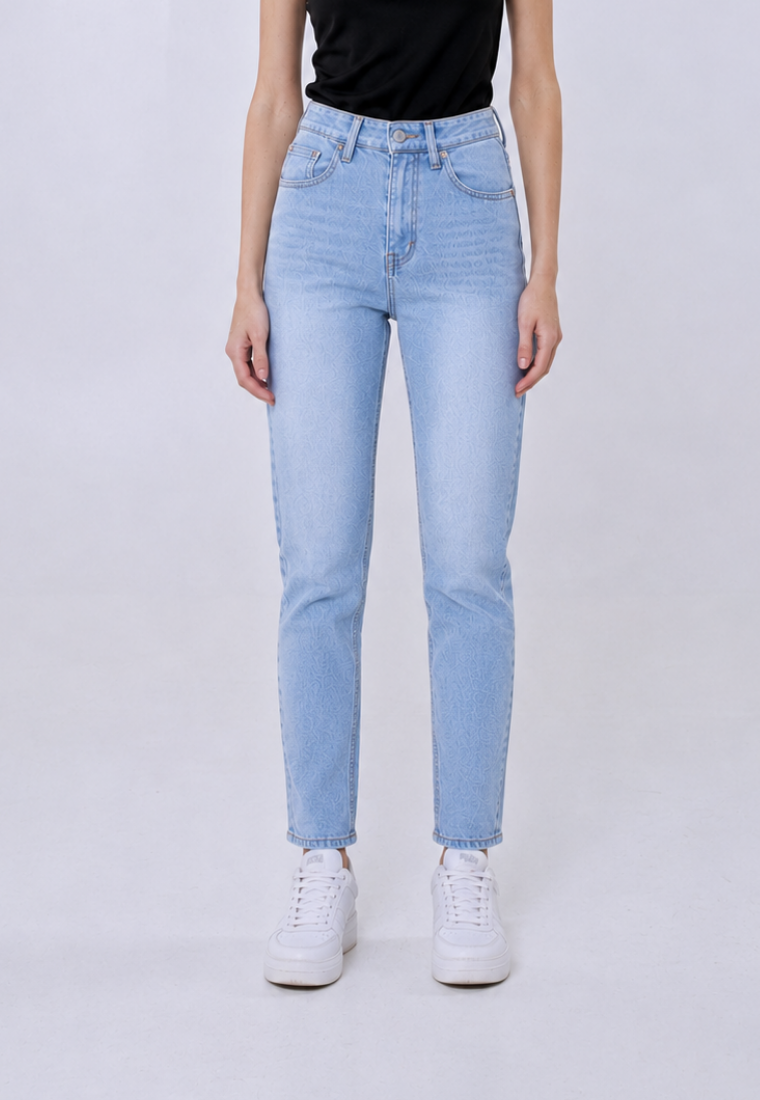 Mossimo Adelina Light Blue Basic Five Pocket Straight Jeans