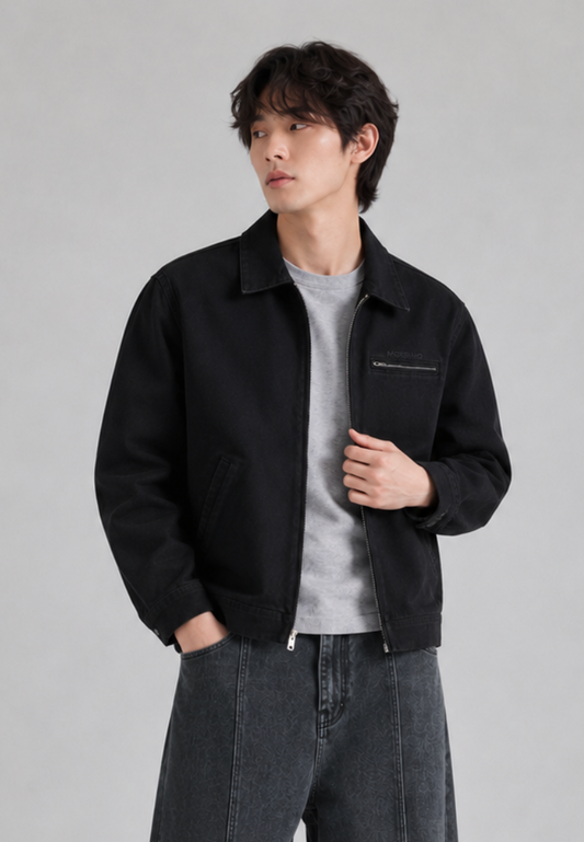 Mossimo Men's Black Fashion Denim Jacket