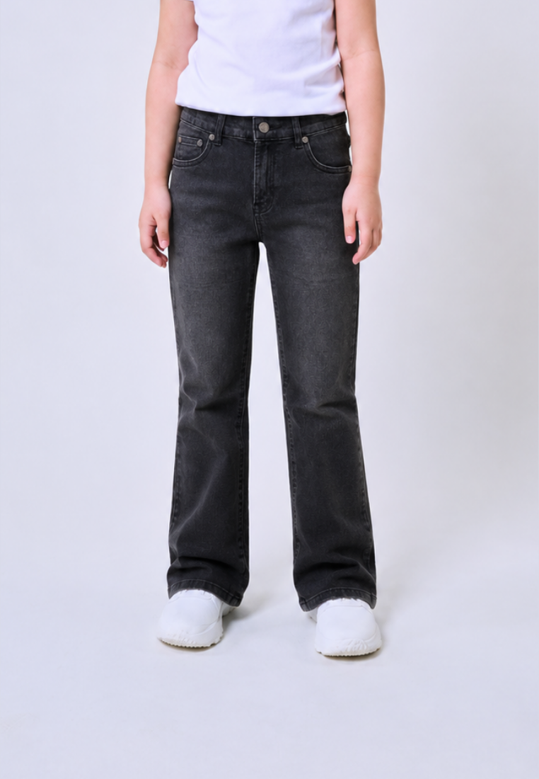 Mossimo Kids Girls Med Gray Wide Leg Jeans