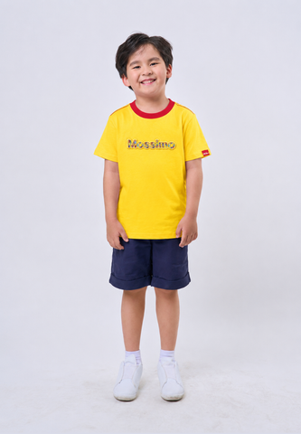 Mossimo Kids Boys Yellow Embossed Logo Basic Print