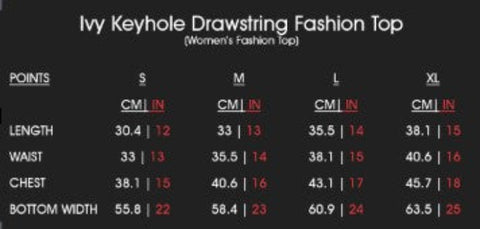 Ivy Orange Keyhole Drawstring Fashion Top