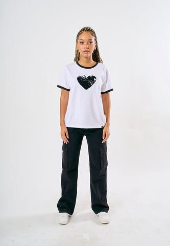 Mossimo Kara White Classic Fit Tee