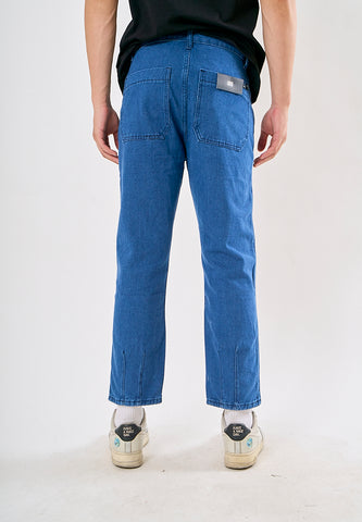 Mossimo Ignatius Medium Blue Loose Fit Denim Utility Jeans