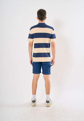 Mossimo Kayden Beige Navy Urban Fit Fashion Top