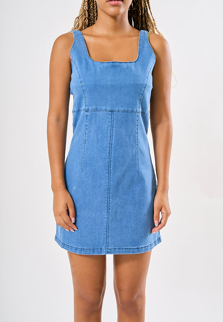 Mossimo Lexi Medium Blue Denim Dress