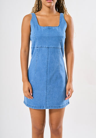 Mossimo Lexi Medium Blue Denim Dress Mossimo Lexi Medium Blue Denim Dress