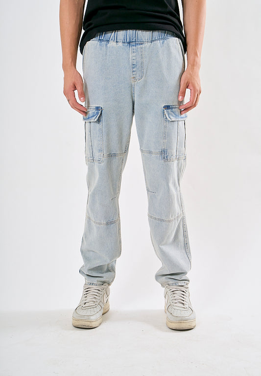 Mossimo Rod Light Blue Six Pocket Cargo Jeans