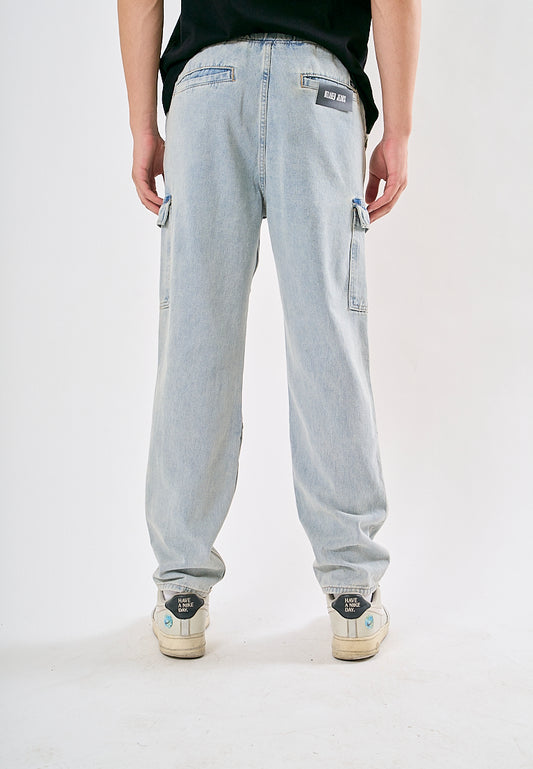 Mossimo Rod Light Blue Six Pocket Cargo Jeans