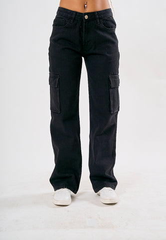 Mossimo Yarra Black Straight Mid Cargo Pants