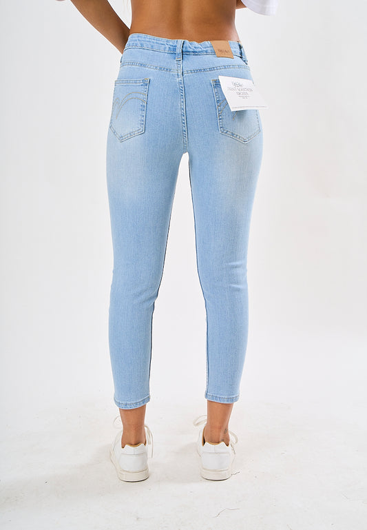 Mossimo Celyn Light Blue Five Pocket Skinny Ankle Low Jeans