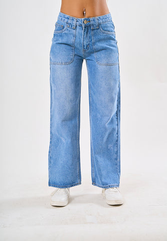 Mossimo Krystelle Light Blue Loose Mid Rise Jeans