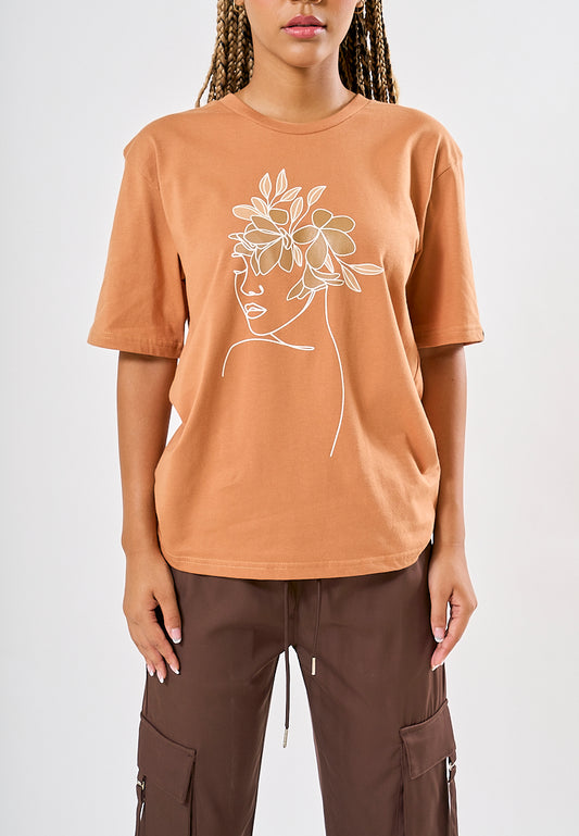 Mossimo Abby Brown Modern Fit Tee