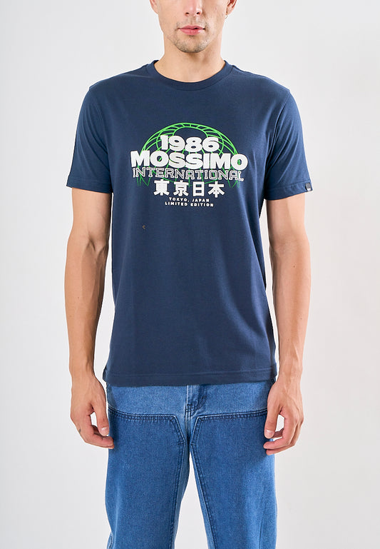 Mossimo France Dark Blue Muscle Fit Tee