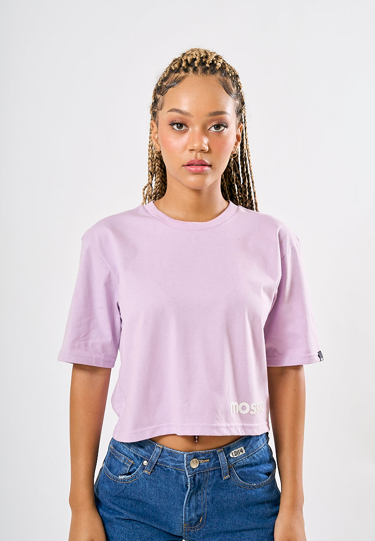 Mossimo Janeth Light Purple Modern Cropped Fit Tee