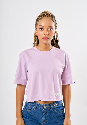 Mossimo Janeth Light Purple Modern Cropped Fit Tee