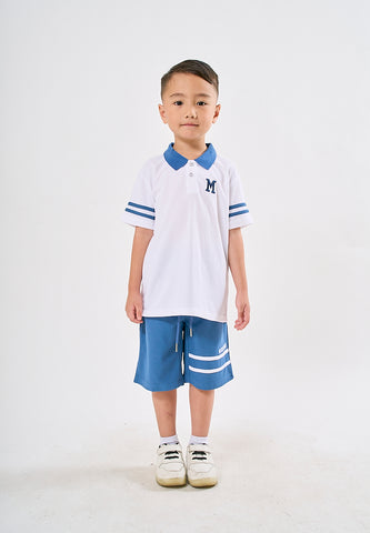 Mossimo Kids Blaze Blue White Polo and Short Set