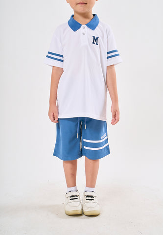 Mossimo Kids Blaze Blue White Polo and Short Set
