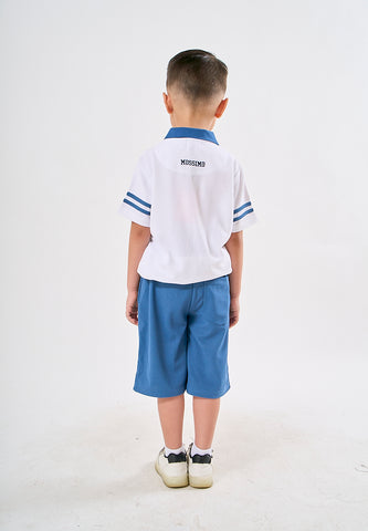 Mossimo Kids Blaze Blue White Polo and Short Set