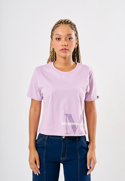 Mossimo Julie Light Purple Classic Cropped Fit Tee