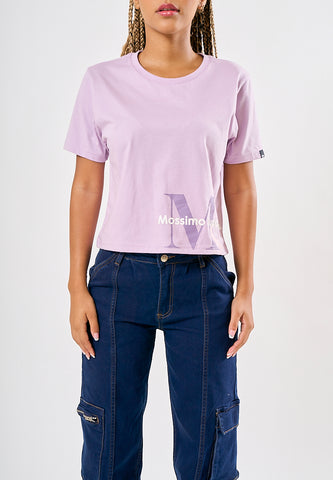 Mossimo Julie Light Purple Classic Cropped Fit Tee
