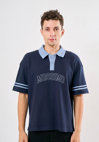 Mossimo Janus Navy Blue Modified Oversized Fashion Top